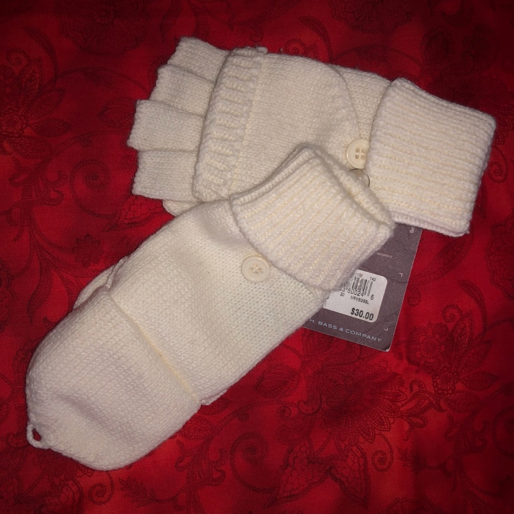 NEW! G H Bass & Co. Retractable Knit Gloves